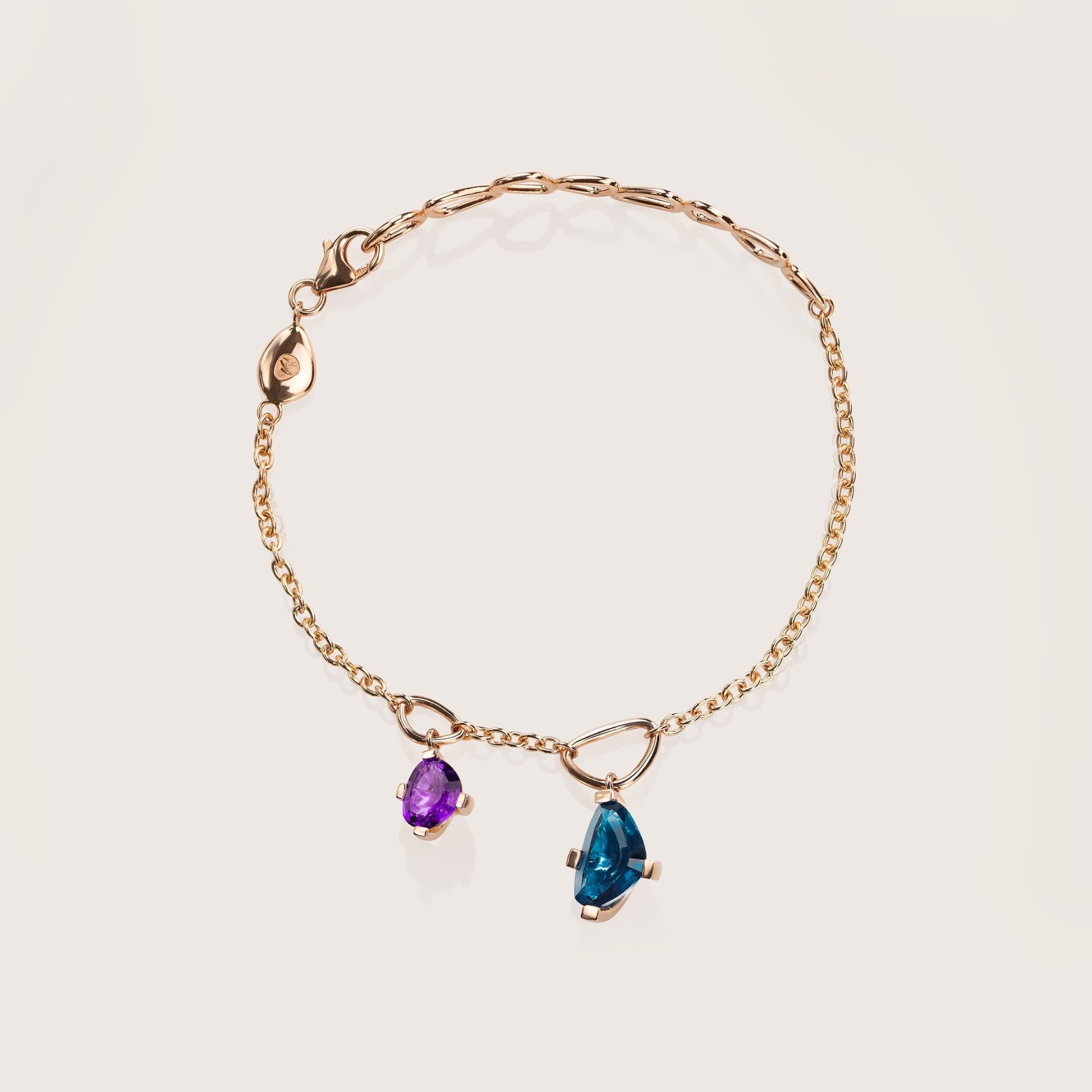 ASTRUA Bracciale Aquiloni, Oro Rosa, Ametista, Topazio AQ85-ER2SP-2