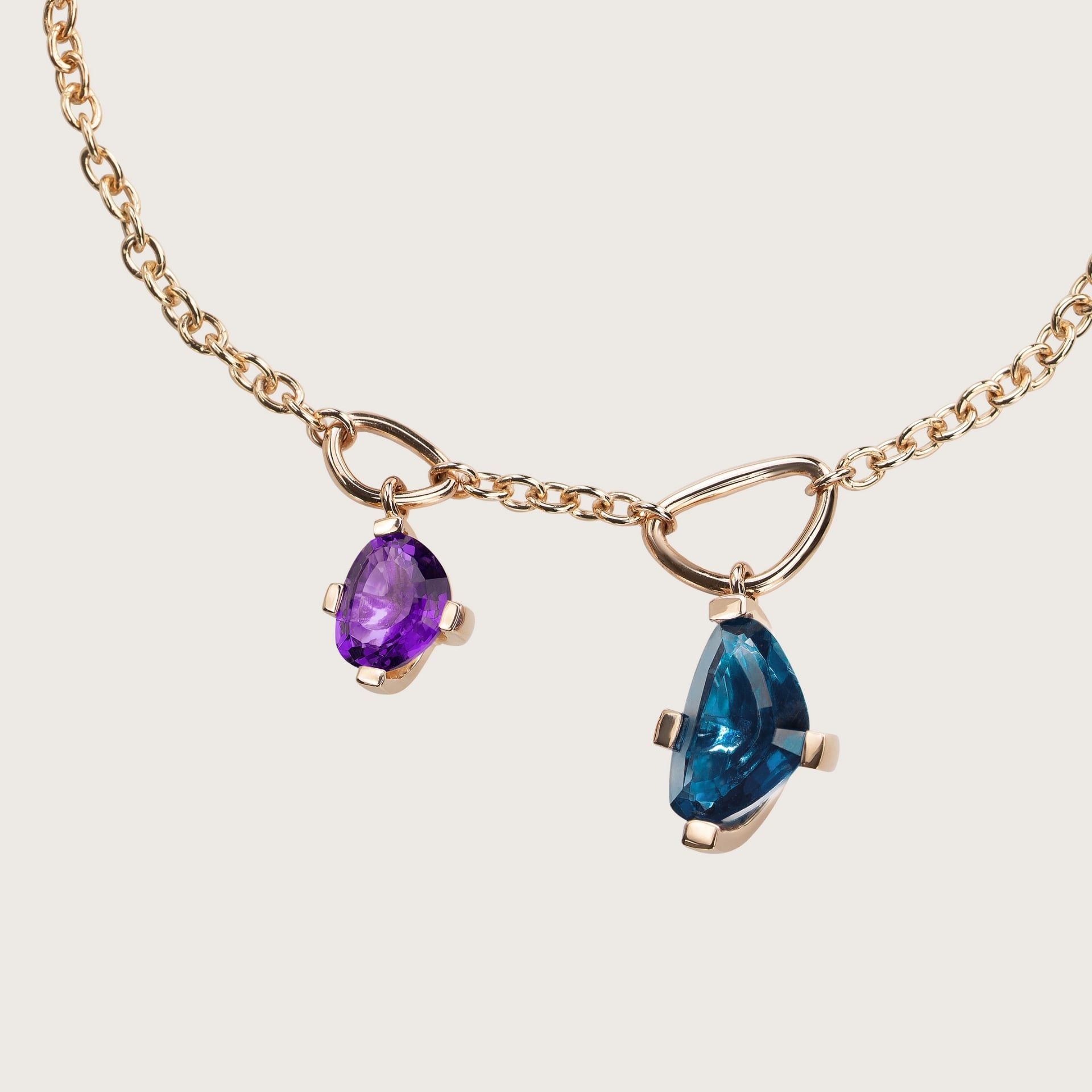ASTRUA Bracciale Aquiloni, Oro Rosa, Ametista, Topazio AQ85-ER2SP-2
